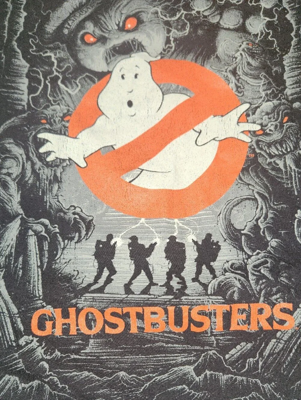 Ghostbusters Kids Black Graphic Tee with Orange Logo